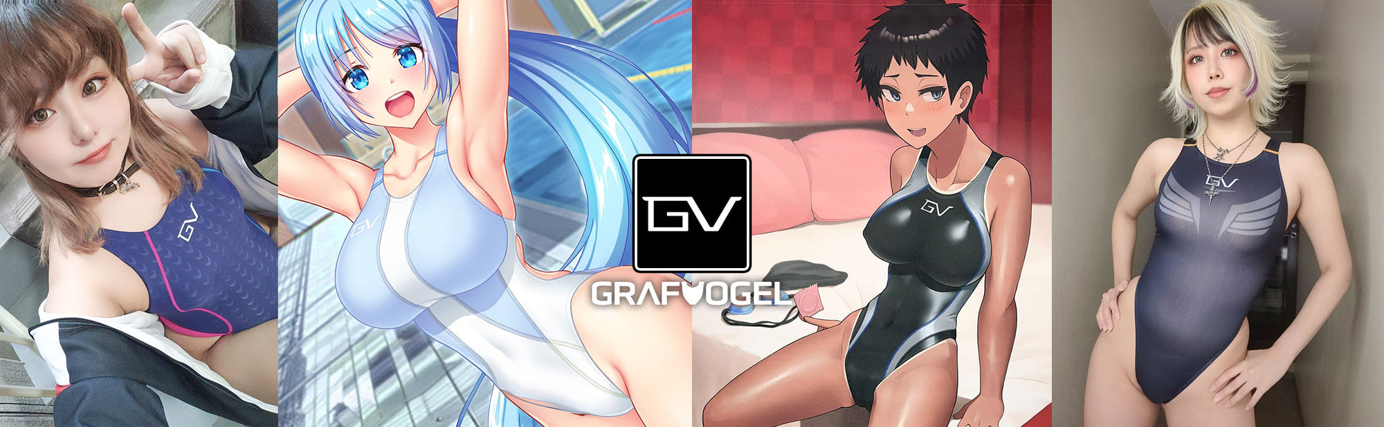 Graf Vogel Japanese style fetish and cosplay fanservice swimwear at Cultulu