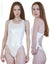 Ditah shiny rubberized x-back swimsuit DIT10011CD candy gloss white