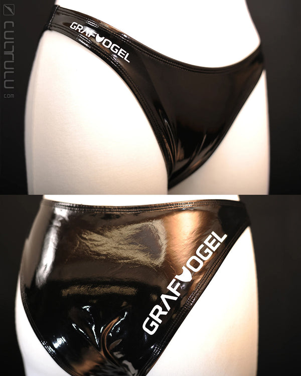 Graf Vogel Japan style GVR-1000 shiny rubberized bikini 2piece black