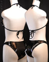 Graf Vogel Japan style GVR-1000 shiny rubberized bikini 2piece black
