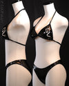 Graf Vogel Japan style GVR-1000 shiny rubberized bikini 2piece black