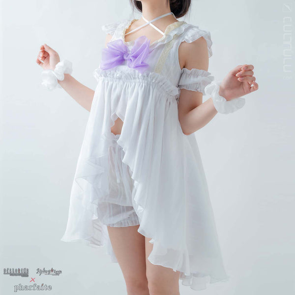 Detailansicht des PHARFAITE PF118 Nightwear Sets mit romantischen Kawaii-Details