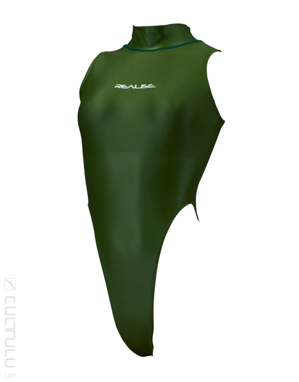 Realise SSW high neck swimsuit K0303 in kelp gloss green