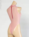 REALISE K-030 japanischer Soft-Mesh Badeanzug mit hohem Beinausschnitt - pink - Rueckenansicht