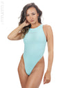 Realise Japan x-back onepiece swimsuit T-111 Easy Stretch t111 thong back light blue