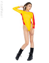 Realise Japan longsleeved athletic swimsuit onepiece with thong back T-151 yellow