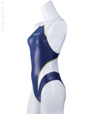 Pharfaite PF652 racing wetlook swimsuit navy