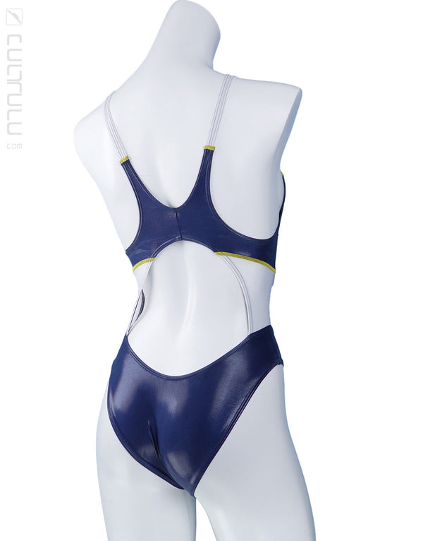 Pharfaite PF652 racing wetlook swimsuit navy