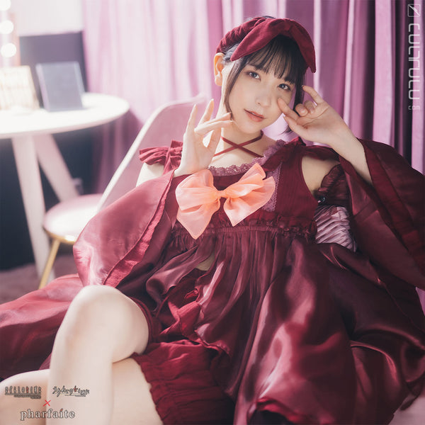 pharfaite pf119 beatrice cosplay night gown wine-red