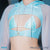 pharfaite PF543 wetlook sheer longsleeved hoodie aqua