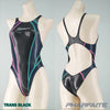 pharfaite PF684 wetlook neon swimsuit trans-black