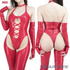 pharfaite pf693 shiny wetlook luxus cat bodysuit leotard red