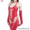 pharfaite pf693 shiny wetlook luxus cat bodysuit leotard red