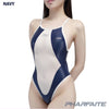 pharfaite pf709 diamond sheer shiny wetlook swimsuit navy