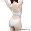 pharfaite pf709 diamond sheer shiny wetlook swimsuit white