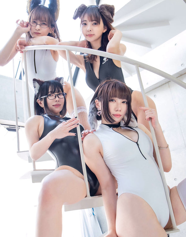 SwimHXBY 203FZ shiny rubberized waterpolo swimsuit with front zipper