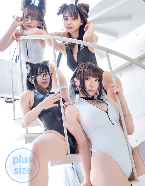 SwimHXBY 203FZ shiny rubberized waterpolo swimsuit with front zipper PLUS Size