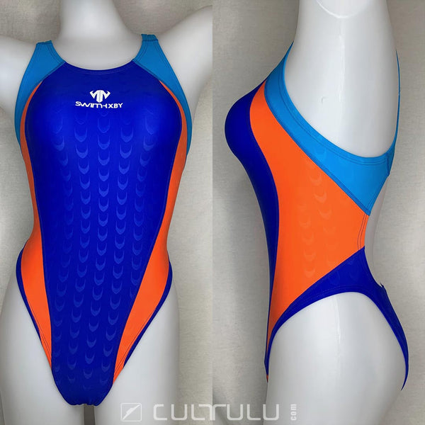 SwimHXBY 282HF klassischer "Arrowskin" X-Back Badeanzug TRICOLOR