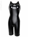Swimon rubberized x-back swimsuit shortie so8000 front on torso