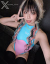 GV : GRAF VOGEL [GVX-310-SN] Manga inspired rubberized High-Neck swimsuit "Bizarre Drinker"