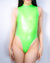 DiTAH rubberized transparent swimsuit DIT-0403SGL neon green