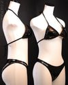 GV : Graf Vogel [GVR1000] glänzender rubberized Bikini