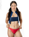 Realise Japan RSFT-060 athletic bandana swimwear top with front-zipper with slip