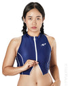 REALISE [RSFT-060] sporty "UNISON" bikini top with 2-way front zipper