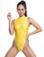 Jenny wears Realise T0303 thong back highneck swimsuit in lemon mist