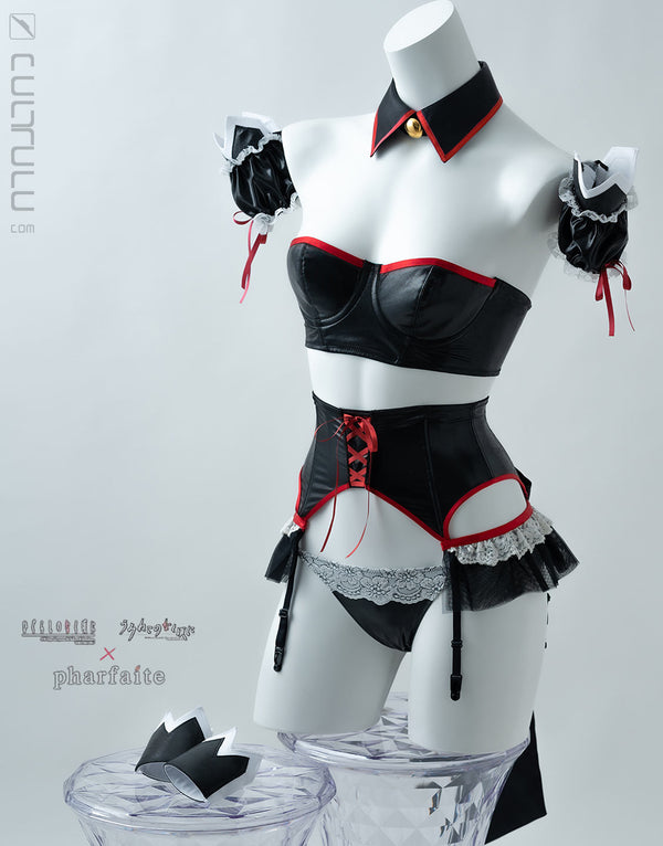 PHARFAITE [PF117] Collab "Angel Mort Motif Lingerie" Cosplay Outfit black