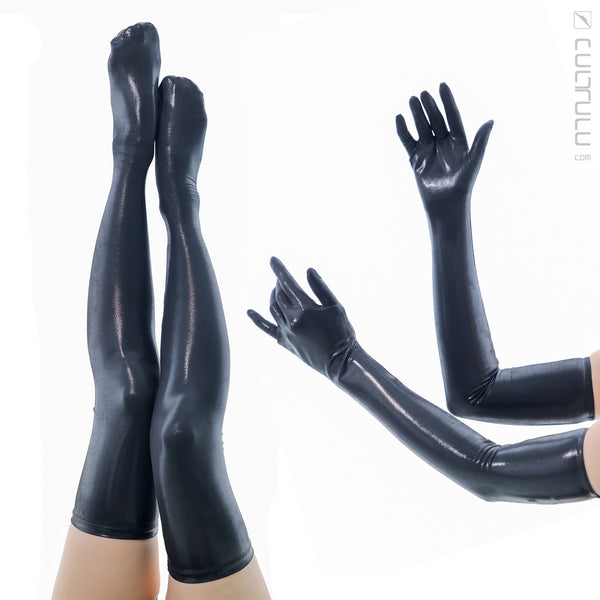 PHARFAITE [PF210] ★ WETLOOK ★ Strumpf- & Handschuhe-Set