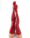 SGS wetlook shiny knee-high socks PF215 ruby red