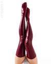 SGS wetlook shiny knee-high socks PF215 wine red