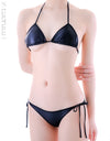 pharfaite pf311 satin wet triangle bikini black