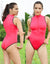 Realise SSW frontzipper swimsuit N506 in red