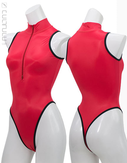 REALISE [N/T-506] sporty SUPER SHINY WET (SSW) swimsuit with front zipper