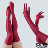 SCHE/MEE [PF621] "Fitty Satin" Handschuhe & Kniestrümpfe