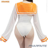 [PREORDER] PHARFAITE [PF689] SGS Wetlook &amp; SHEER "SAILOR" Uniform Top