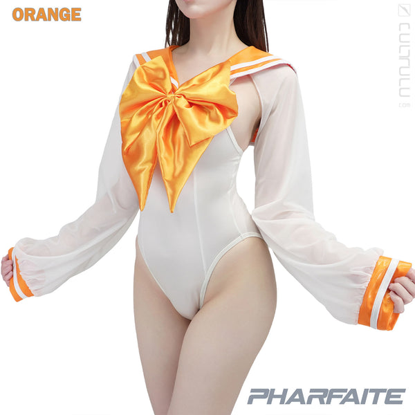 [PREORDER] PHARFAITE [PF689] SGS Wetlook &amp; SHEER "SAILOR" Uniform Top