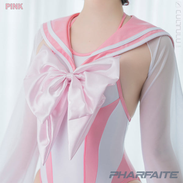 [PREORDER] PHARFAITE [PF689] SGS Wetlook &amp; SHEER "SAILOR" Uniform Top