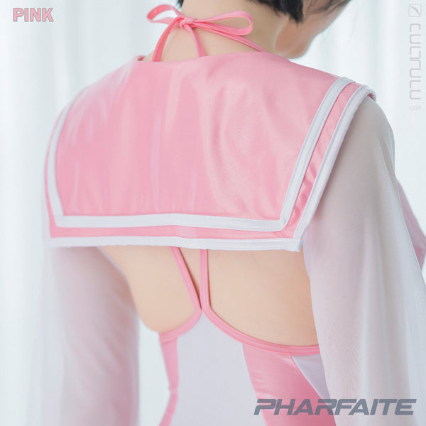 [PREORDER] PHARFAITE [PF689] SGS Wetlook &amp; SHEER "SAILOR" Uniform Top