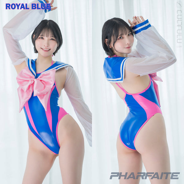 [PREORDER] PHARFAITE [PF689] SGS Wetlook &amp; SHEER "SAILOR" Uniform Top