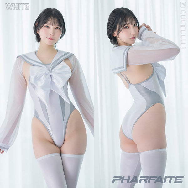 [PREORDER] PHARFAITE [PF689] SGS Wetlook &amp; SHEER "SAILOR" Uniform Top