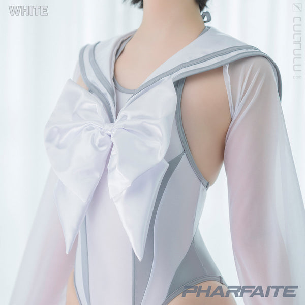 [PREORDER] PHARFAITE [PF689] SGS Wetlook &amp; SHEER "SAILOR" Uniform Top