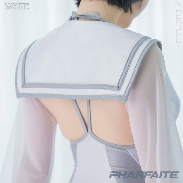 [PREORDER] PHARFAITE [PF689] SGS Wetlook &amp; SHEER "SAILOR" Uniform Top