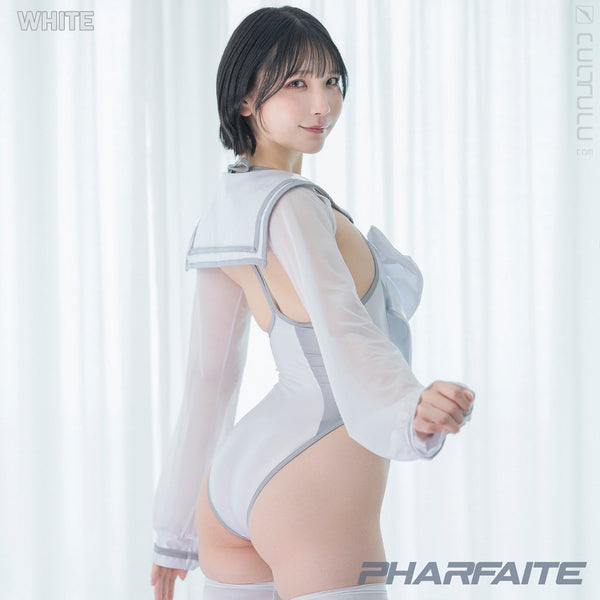 [PREORDER] PHARFAITE [PF689] SGS Wetlook &amp; SHEER "SAILOR" Uniform Top