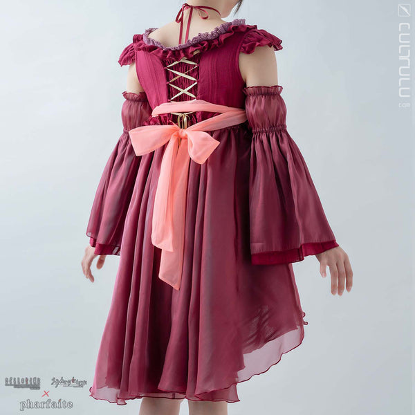 pharfaite pf119 beatrice cosplay night gown wine-red