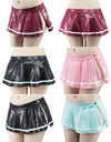 Pharfaite shiny SGS wetlook micro mini skirt PF575