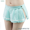 Pharfaite shiny SGS wetlook micro mini skirt PF575 aqua ocean