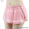 Pharfaite shiny SGS wetlook micro mini skirt PF575 pink